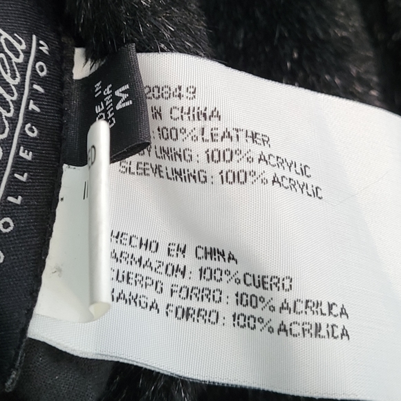 REVERSIBLE/faux mink/genuine leather coat szM - Picture 4 of 6